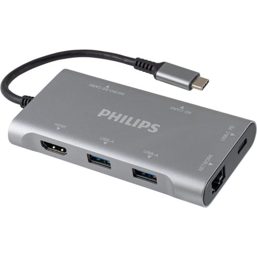 NOV8Tech 7in2 USB C Hub - TB3 (2x) Ports, HDMI (1x), USB-C (2x), 100W PD  Power HUB