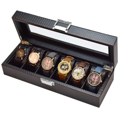 FindingKing 6 Black Velvet Earring Boxes Displays Showcase Gift Box