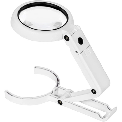 moko MoKo 5X Magnification LED Lighted Desktop Magnifier, Magnifying Glass  with Ultra Bright Light Large Viewing Area for Reading