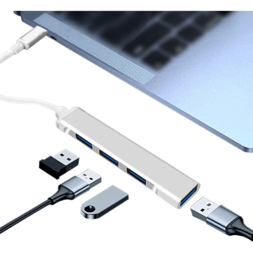 Aceele USB C Hub 4 Ports, Aluminum USB C to USB Hub with 2ft
