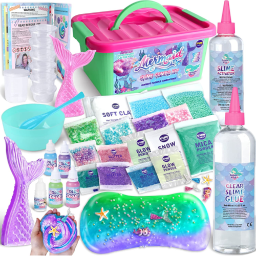 GirlZone Unicorn Egg Sparkly Surprise Slime Kit for Kids, Create Cloud Slime  and Magical Unicorn Slime for Kids, Fun Christmas Gifts for Girls 8-12,  slime 