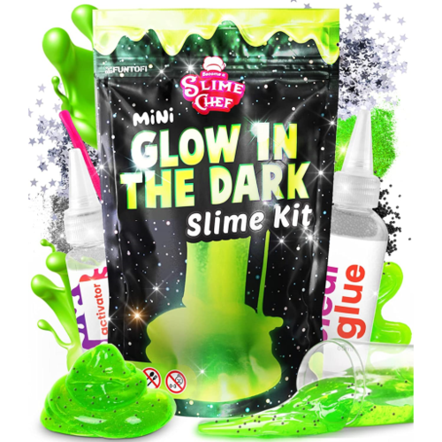 Funtofi Glow in the Dark Slime Kit for Girls 10-12 - Glow in the Dark Party  Favors Slime Kit for Girls Ages 8-12 Slime Set Glitter Slime Kit for Boys  Ages 8-12