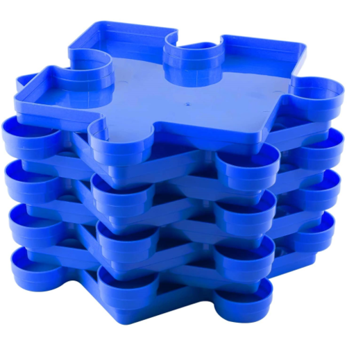 RECHIATO 8 Stackable Puzzle Sorting Trays for Jigsaw Puzzle Puzzle Holder  Jigsaw Puzzle Sorters 최대 1500개의 Puzzle Pieces Blue