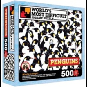TDC 게임 세계에서 가장 어려운 퍼즐 펭귄 500피스 더블 사이드 15인치